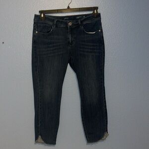 J Jill denim slim ankle size 6P - raw edge hem. K